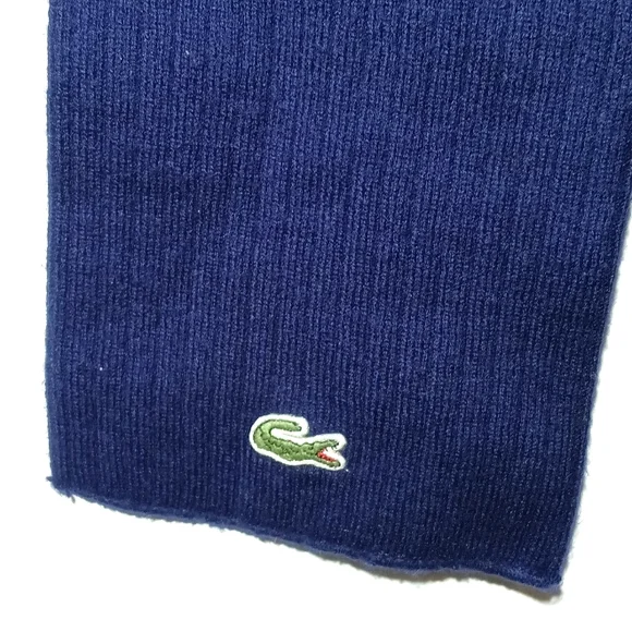 LACOSTE Winter Dark Navy Scarf - Picture 2 of 2